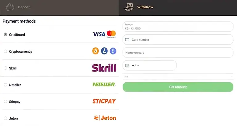Ανάληψη μπόνους στην κάρτα σας στο National Casino